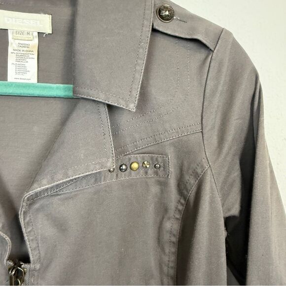 Diesel Grey Military Cargo Mini Dress Grey Y2K M - Picture 4 of 10